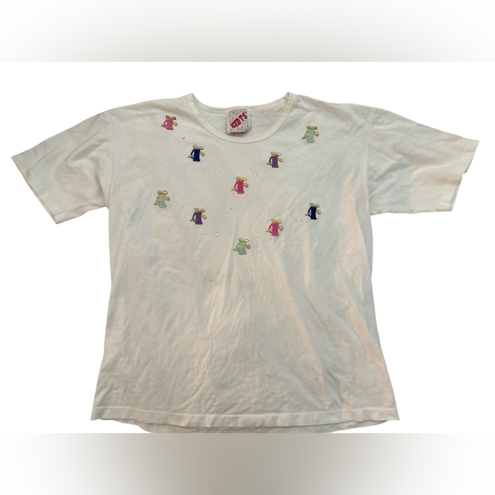 Vintage Iced T’s White T-Shirt Colorful Golf Bag Embroidery
